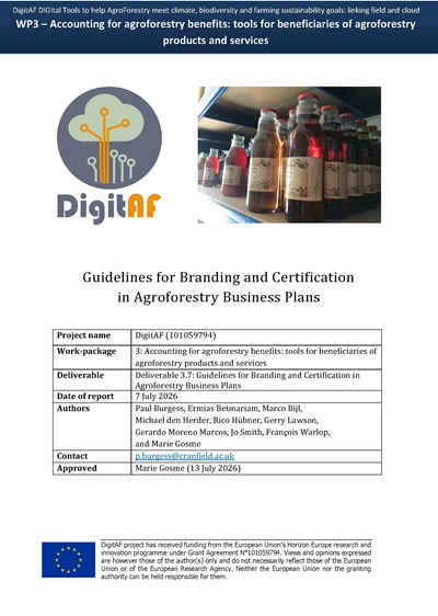 thumbnail of Guidelines for Branding and Certification in Agroforestry Business Plans