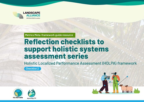 Holistic Localized Performance Assessment (HOLPA) framework. Reflection checklist to support holistic systems assessment series. Checklist 2