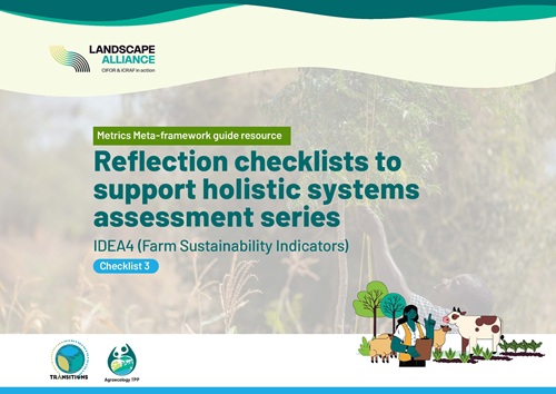 IDEA4 (Farm Sustainability Indicators). Reflection checklist to support holistic systems assessment series. Checklist 3