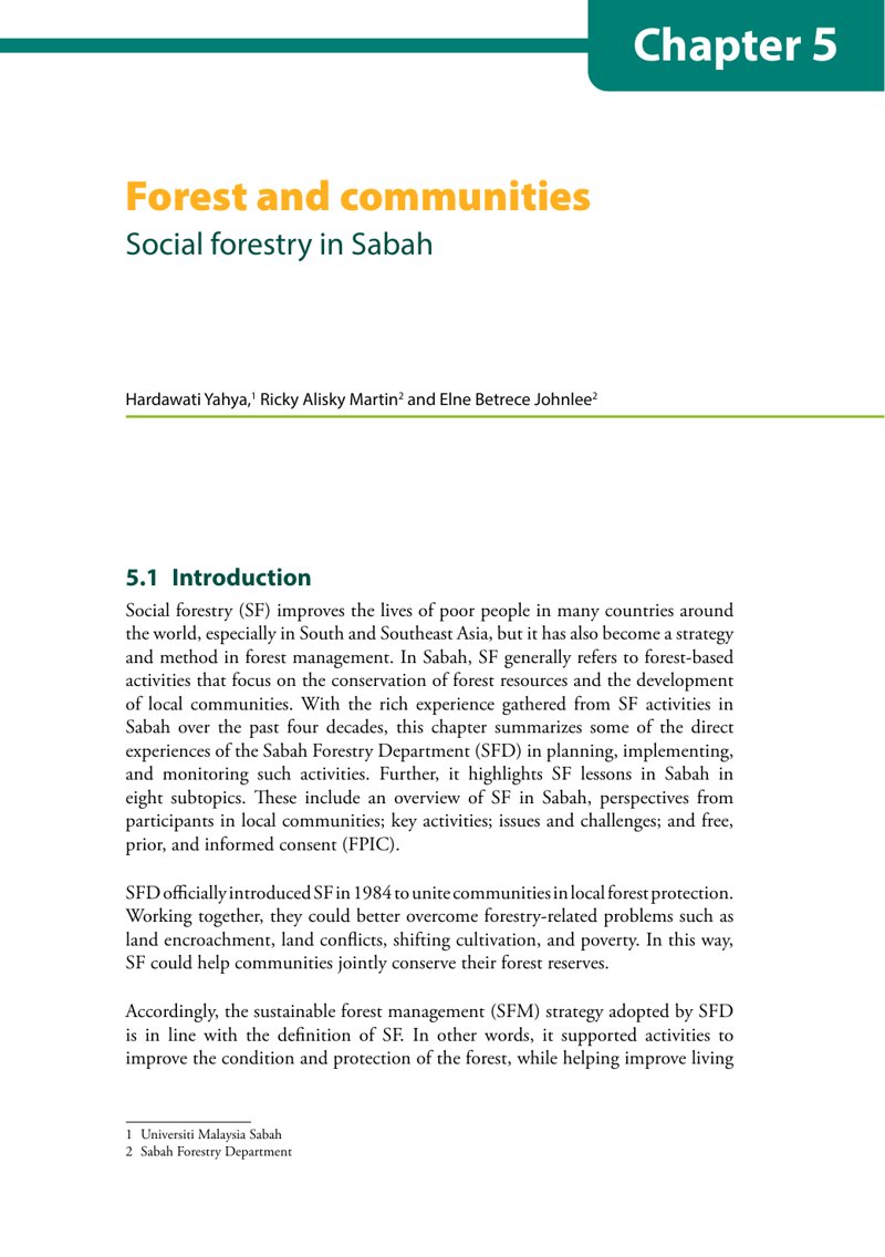 thumbnail of Forest and communities – Social forestry in Sabah