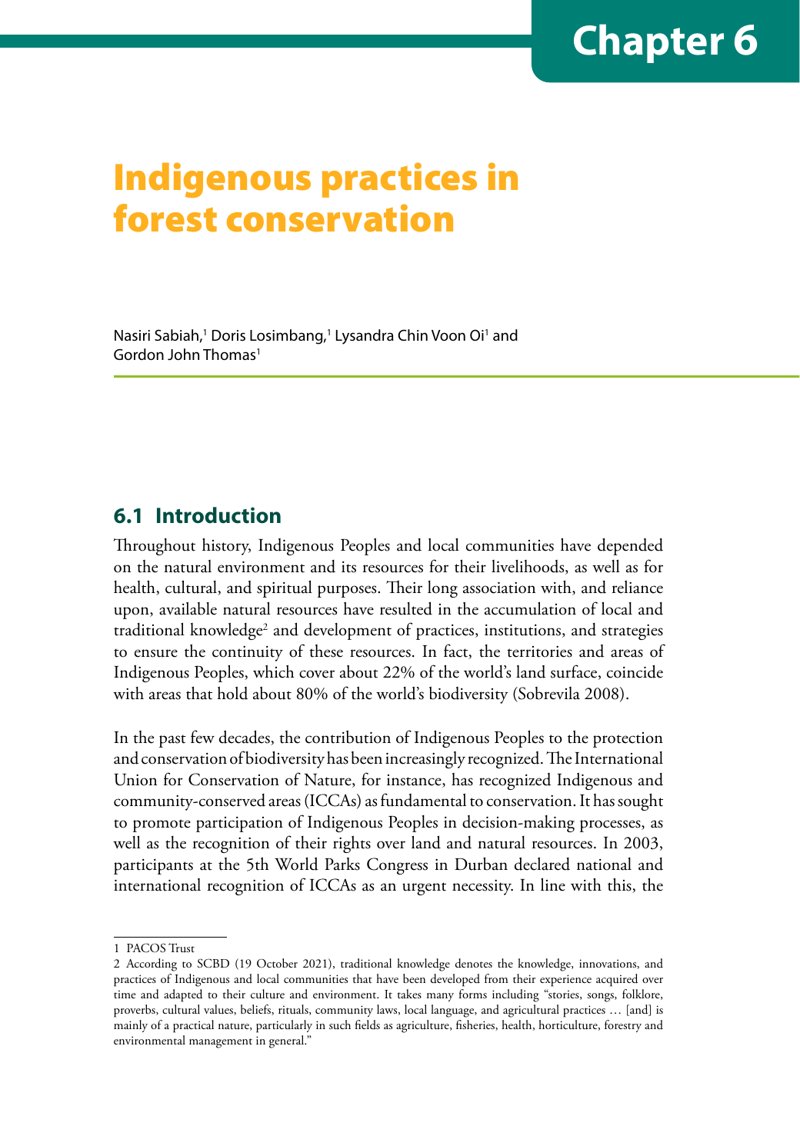 thumbnail of Indigenous practices in forest conservation