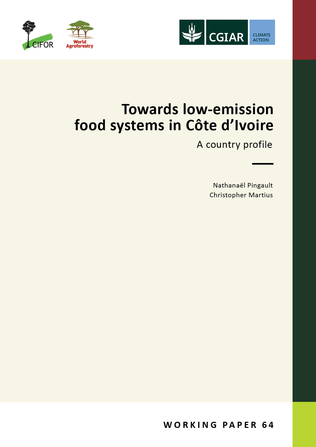 thumbnail of Towards low-emission food systems in Côte d’Ivoire: A country profile