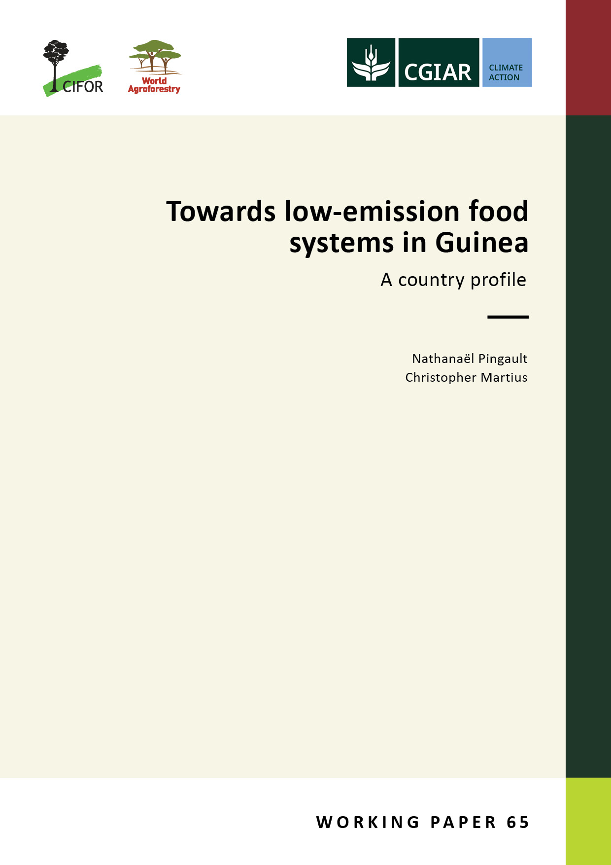 thumbnail of Towards low-emission food systems in Guinea: A country profile