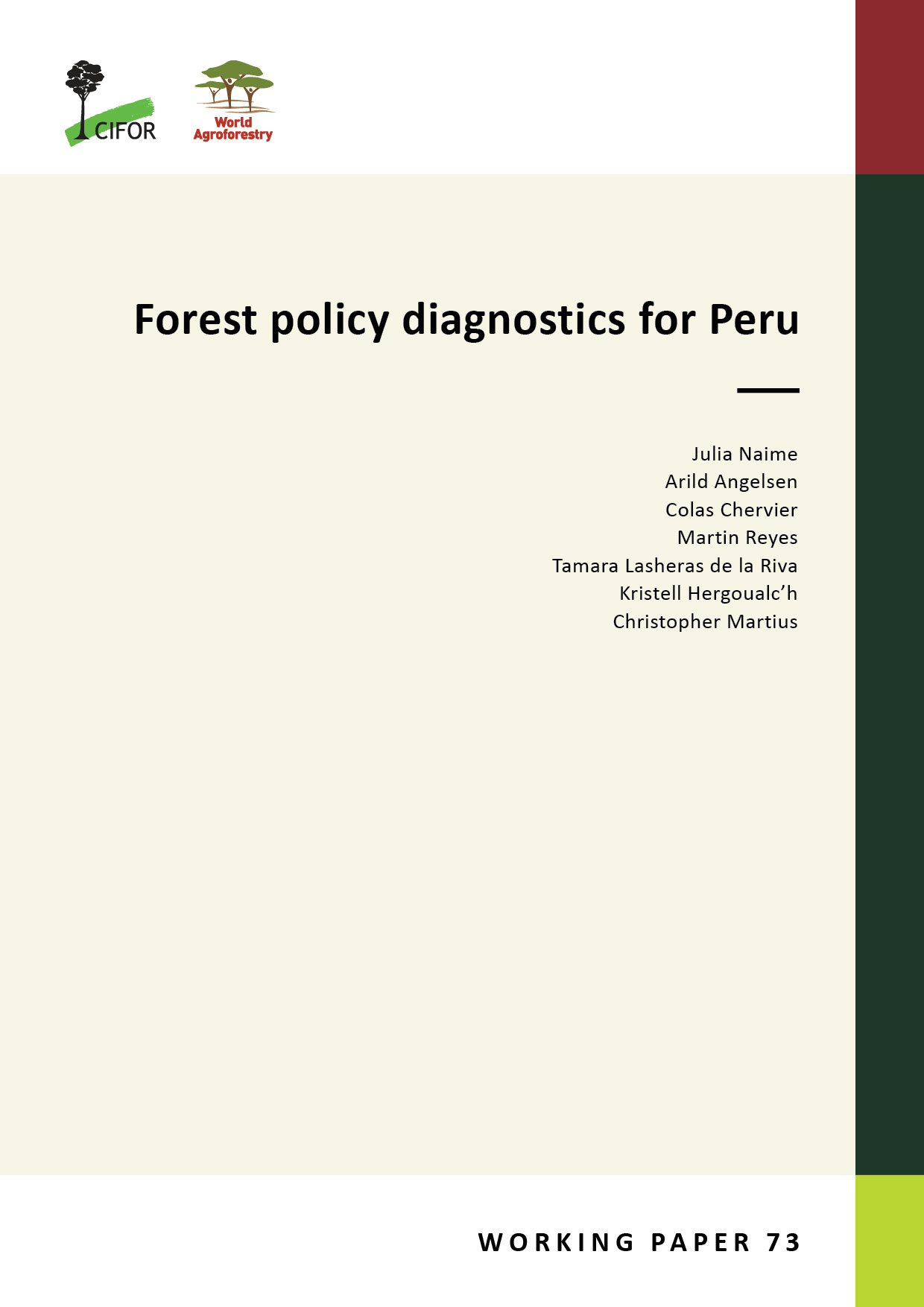 thumbnail of Forest policy diagnostics for Peru